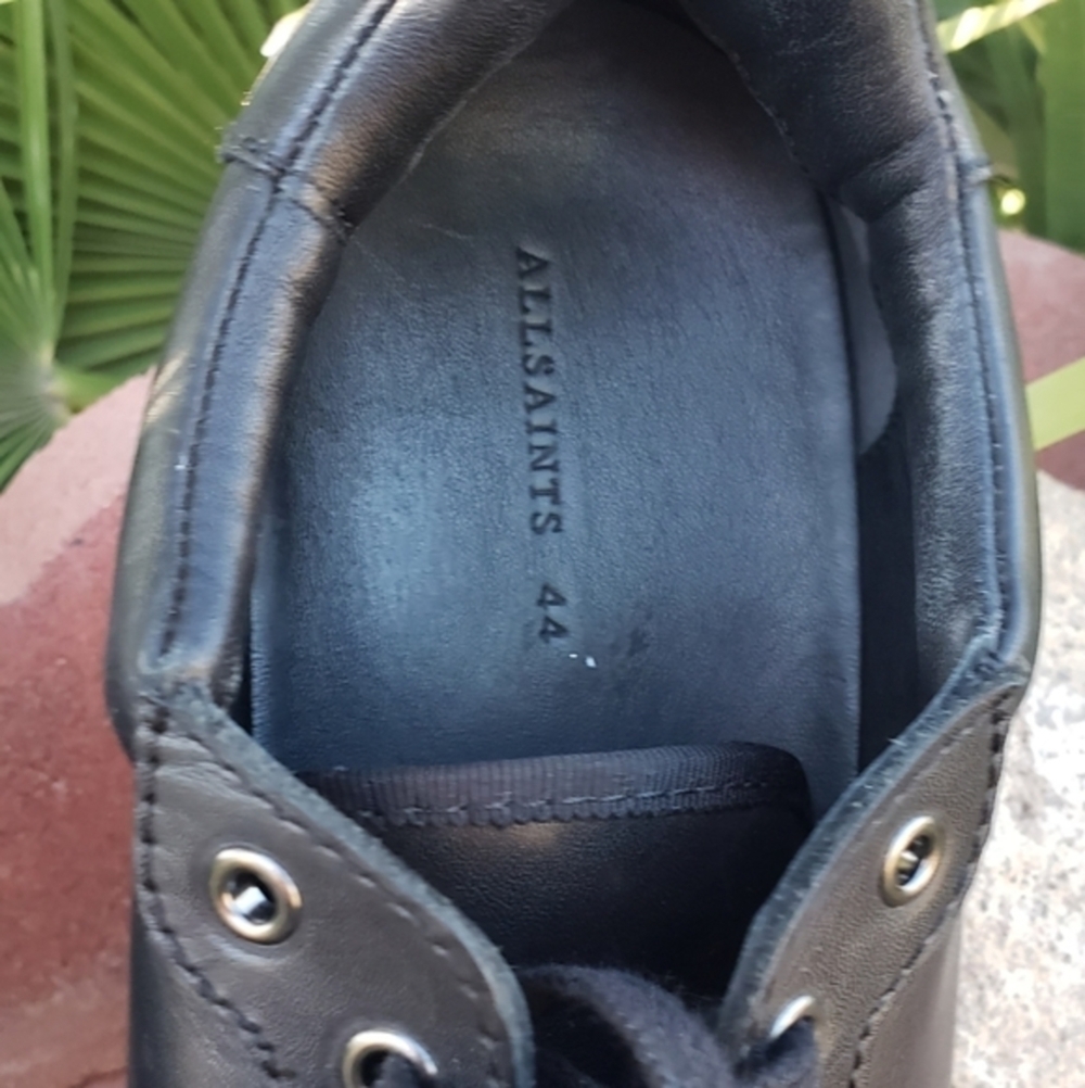 AllSaints Men's Black Low Top Sneaker - Picture 3 of 12